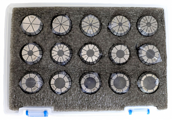 ER25(2-16/15PCS)-0.008 Цанговый набор